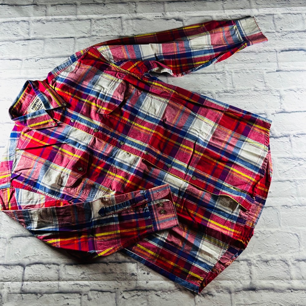 Painted Desert by Wrangler Womens Medium Plaid Western Button Down Shirt Multi